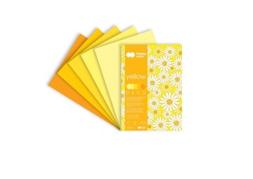 Blok Deco Yellow A4, 170g, 20 ark, 5 kol. tonacja