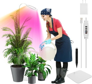 LAMPA DO UPRAWY ROŚLIN STOJĄCA GROW LAMP 10W 72LED