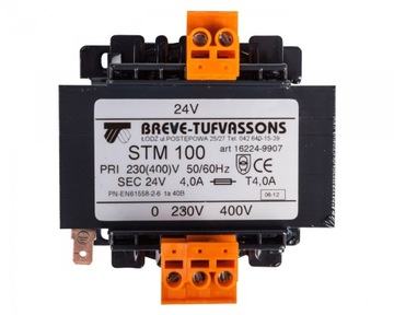 Трансформатор 1-фазный STM 100ВА 400(230)/24В 1622