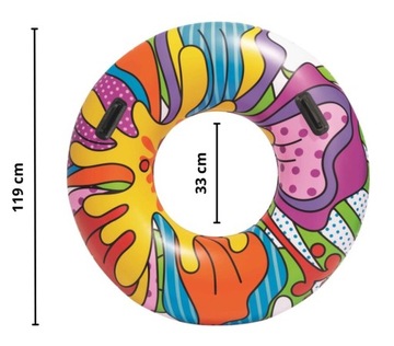 НАДУВНОЕ ВОДНОЕ КОЛЕСО ДЛЯ ПЛЯЖНОГО ПЛАВАНИЯ BESTWAY PONTOO БОЛЬШОЕ 119 СМ