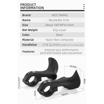 ВЕЛОСИПЕДНЫЕ РУЧКИ ЭРГОНОМИЧНЫЕ РУЧКИ ДЛЯ РУЛЯ ВЕЛОСИПЕДА MTB, ЧЕРНЫЕ