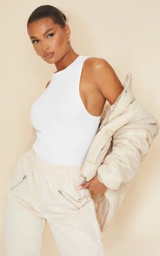 BODY BIAŁE PRĄŻKOWANE PRETTYLITTLETHING