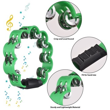 Tambourine dla dorosłych Pleasant Jingle Sound Ręka Cranked Bell ZT