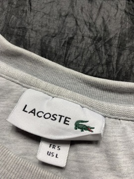 Lacoste ORYGINALNA BAWEŁNIANA SZARA BLUZA / rozmiar L