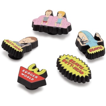 komplet przypinek 5 sztuk przypinka do butów klapek jibbitz crocs butthead