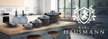 Гранитный горшок 2,3 л с покрытием Greblon + ручки