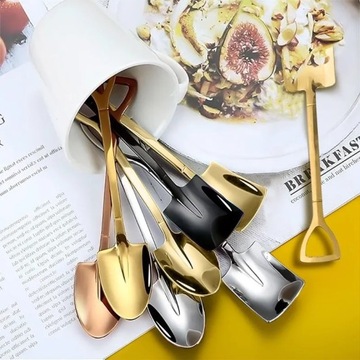 Ложка Посуда из нержавеющей стали Чайная креативная лопатка Ложка Кофейная ложка Льда