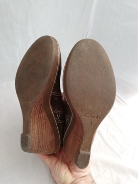 Buty botki zamszowe Clarks UK 4 r. 37 ,wkł 24 cm