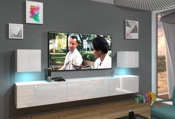 Funkcjonalne Meble komplet RTV do salonu zestaw Meblościanka system N22 1B