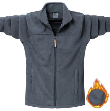 9Xl Men Autumn Jacket Plus Size Thickened Warm Fle