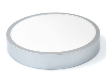 PANEL LED NATYNKOWY OKRĄGŁY SREBRNY 24W PLAFON
