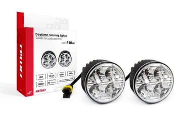 Światła do jazdy dziennej DRL 510HP LED OKRĄGŁE MOCNE