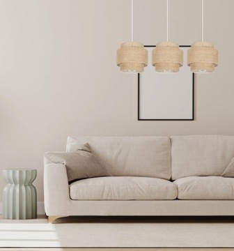 ŻYRANDOL BOHO LAMPA WISZĄCA SUFITOWA BIAŁA LED