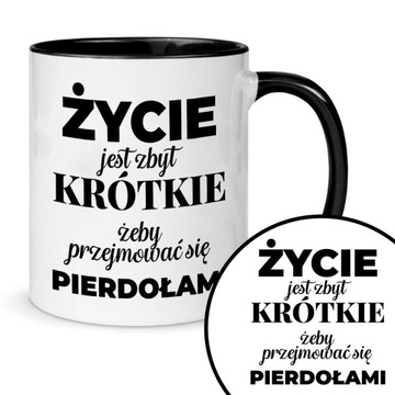 Kubek Czarny Na Prezent Motywacyjne Napisy Wzory
