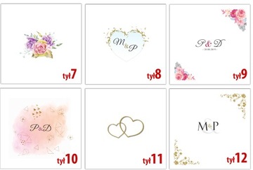 Свадебные приглашения Gold Glamour Flowers - 10 шт.