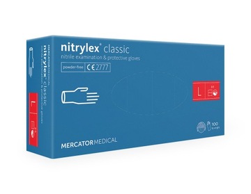 Перчатки нитриловые nitrylex classic blue L 100 шт., одноразовые перчатки