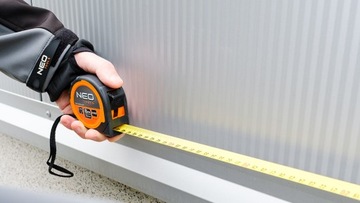MIARA ZWIJANA STALOWA TAŚMA MIARKA METRÓWKA 8 M X 25 MM, MAGNES NEO TOOLS