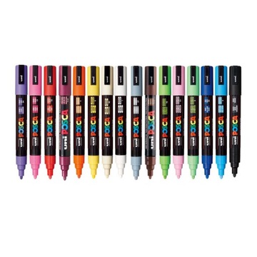 Markery Uni POSCA ZESTAW pisaki flamastry 16szt.
