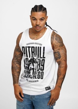 Męski Tank Top Pitbull Koszulka Slim Fit Drive Bezrękawnik z Nadrukiem