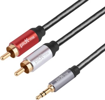picK-me KABEL AUDIO 3,5mm AUX na 2x RCA cinch 3m