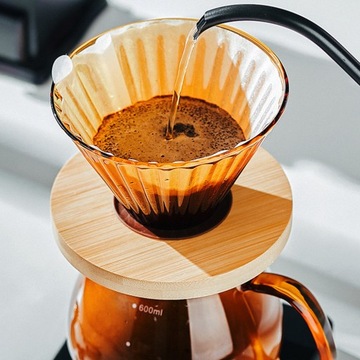 Держатель конуса Стеклянный фильтр для кофе Металлическая воронка