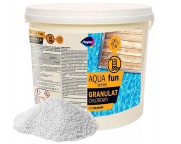 AQUA FUN Chlor Szok Chemia Do Basenu 3Kg Granulat Dezynfekcja Wody