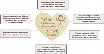 Крещение Благодарность гостям Сердечки 10 шт.