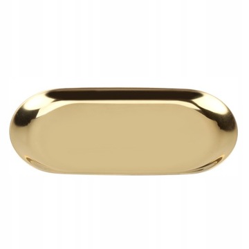 TACA OWALNY STAL NIERDZEWNA ZŁOTY 180x80mm