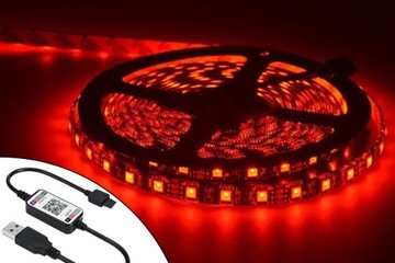 СВЕТОДИОДНАЯ ЛЕНТА RGB 5050 ВОДОНЕПРОНИЦАЕМАЯ, УПРАВЛЯЕМАЯ ЧЕРЕЗ ПРИЛОЖЕНИЕ ДЛЯ ТЕЛЕФОНА BLUETOOTH, 5 м