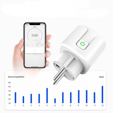 INTELIGENTNE GNIAZDKO PROGRAMATOR CZASOWY SMART WIFI TUYA CZARNY WATOMIERZ