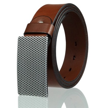 SKÓRZANY MĘSKI PASEK BLAKARDO 4CM BRĄZ EXCLUSIVE