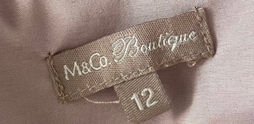 B2 M&CO boutique metaliczna L marszczona elegancka