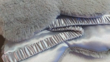 ПОВЯЗКА НА ГОЛОВУ * МАСКА ДЛЯ СНА, СЕРЫЙ МЕХ