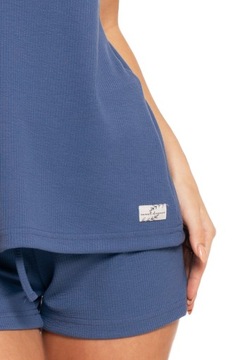 PIŻAMA PRĄŻKOWANA DAMSKA WISKOZOWA NA RAMIĄCZKACH KRÓTKIE SPODENKI MORAJ XL