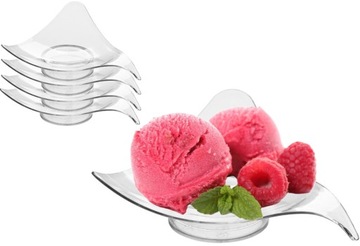 Talerzyki trójkątne podstawki na deser przekąski FINGERFOOD 12szt