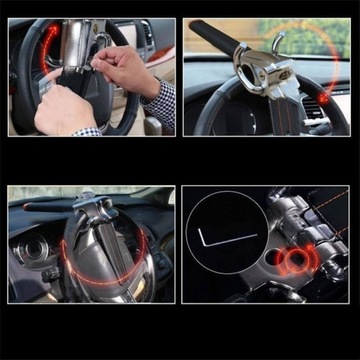 ПРОТИВОУГОННЫЙ ЗАМОК РУЛЕВОГО КОЛЕСА АВТОМОБИЛЯ ДЛЯ СТАЛЬНОГО РУЛЕВОГО КОЛЕСА АВТОМОБИЛЯ