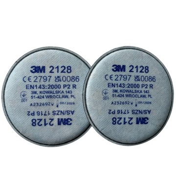 2x ПЫЛЕВЫЙ ФИЛЬТР P2 3M 2128 ОРИГИНАЛ