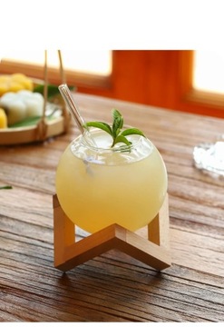 Moon Cup Round Ball Glass Ice Hockey Cup Atmosphere Glass Coffee Cup Bevera