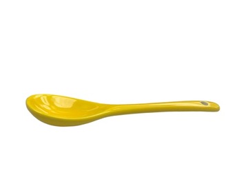 ŁYŻECZKA PORCELANOWA 12 CM ŁYŻKA CERAMICZNA DO CUKIERNICZKI CUKRU Z ŻÓŁTA