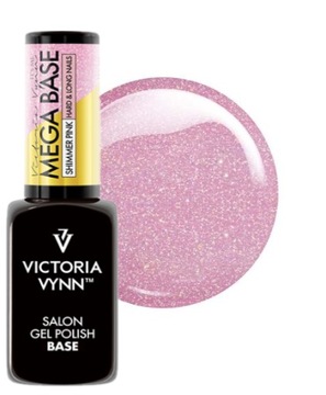 Гибридная база для ногтей с частицами Mega Base Shimmer Pink Victoria Vyn