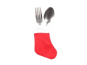 KOPERTKA NA ŚZTUĆCE SKARPETA OZDOBA ŚWIĘTA 4szt