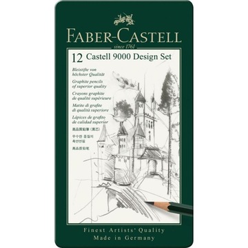Карандаши FABER CASTELL 9000 ART (12 шт) 2B - 6H