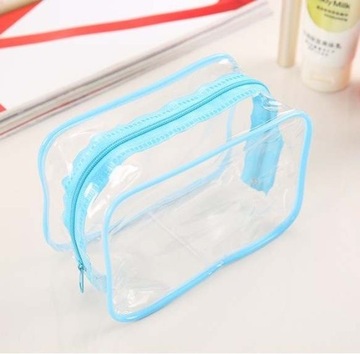 ПРОЗРАЧНАЯ, ВМЕСТИТЕЛЬНАЯ, КОСМЕТИЧЕСКАЯ СУМКА из ПВХ, ВОДОНЕПРОНИЦАЕМАЯ, ОРГАНАЙЗЕР-САМОЛЕТ, ПВХ