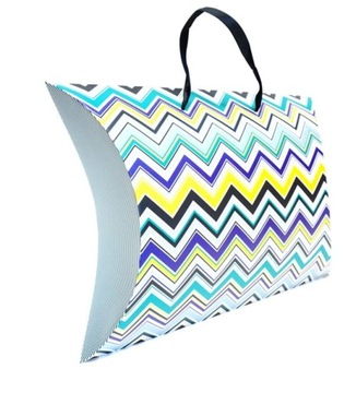 TOREBKA PREZENTOWA SKŁADANA PUDEŁKO 10 SZT HURT ZIGZAG MEDIUM