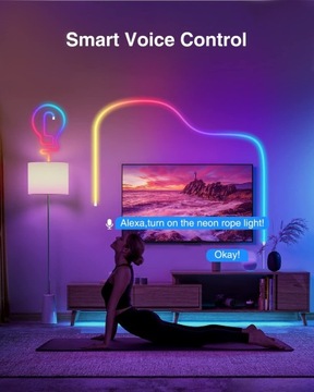 Светодиодная лента Govee H61A0 Neon Rope 3 м Wi-Fi Bluetooth