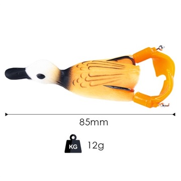 УТИНЫЙ ВОБЛЕР ПЛАВАЮЩИЙ С ВРАЩАЮЩИМСЯ ПЛАВНИКАМИ SAHIDO DUCK FLICKER Catfish RAIN