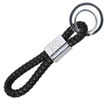BRELOK DO KLUCZY MAZDA CZARNY LINKA PLECIONKA