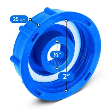 ГАЙКОВЫЙ СОЕДИНИТЕЛЬ MAUZER IBC 1/2 дюйма, заглушка клапана бака с бочонком S60/6 GW 1/2 дюйма
