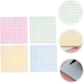 4 блокнота с липкими блокнотами для записи сообщений, нелипкие