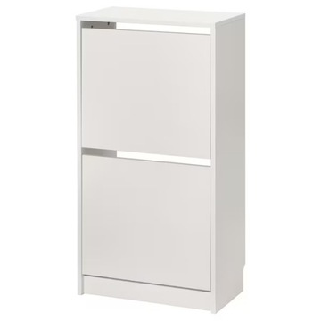 IKEA BISSA Szafka na buty 2 przegrody BIAŁA